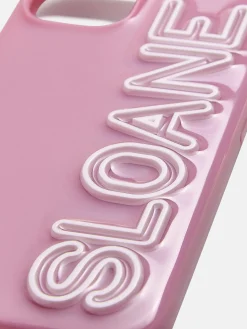 Fine Line Custom IPhone Case - Dark Purple/White