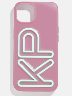 Fine Line Custom iPhone Case - Dark Purple/Light Blue
