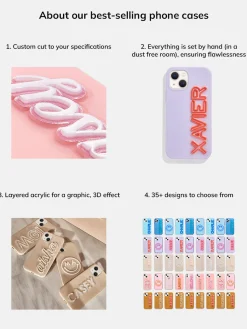 Fine Line Custom iPhone Case - Black/White
