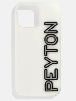 Fine Line Custom iPhone Case - White/Black