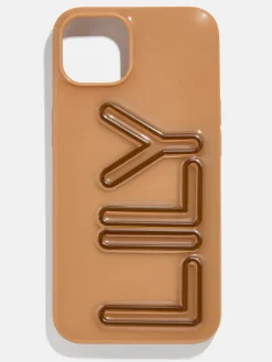 Fine Line Custom iPhone Case - Brown/Dark Brown