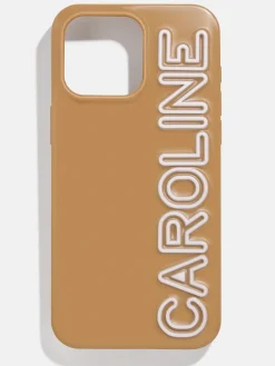 Fine Line Custom Phone Case - Brown/White