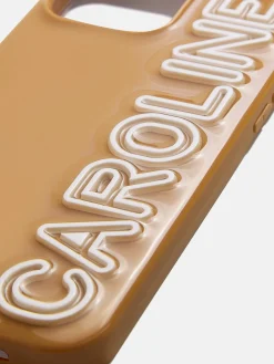 Fine Line Custom Phone Case - Brown/White