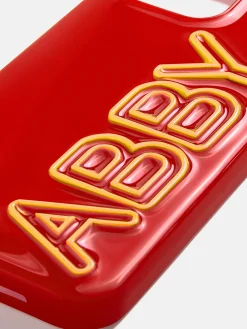 Fine Line Custom  Phone Case - Bright Red/Yellow