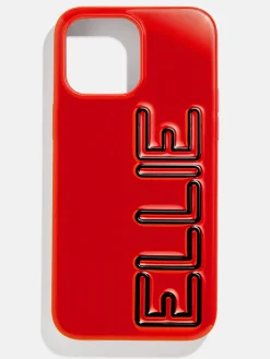 Fine Line Custom Phone Case - Bright Red/Black