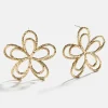 Flora Statement Earrings - Gold/Pavé