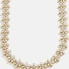 Flora Tennis Necklace - Gold/Pavé