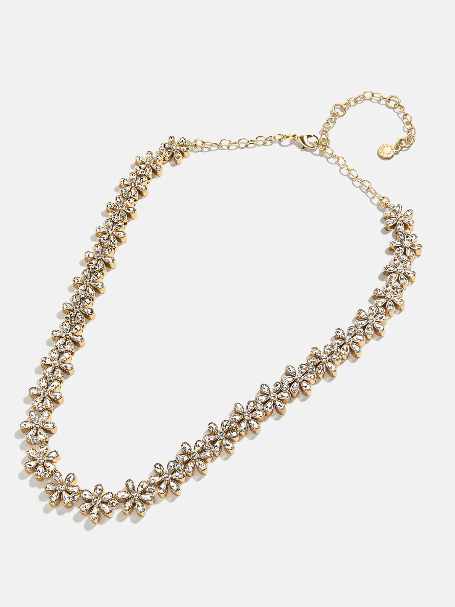 Flora Tennis Necklace - Gold/Pavé