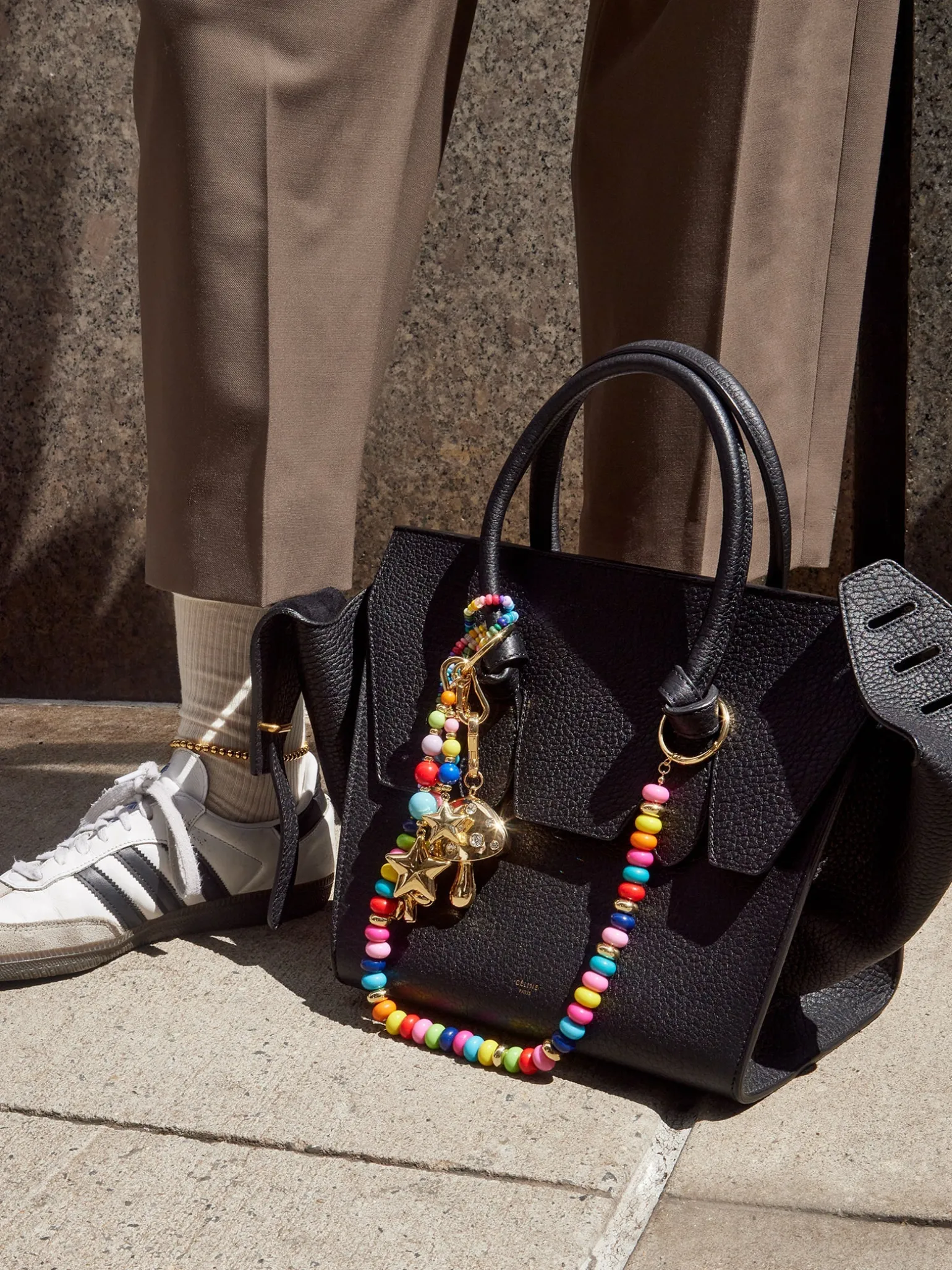 Flying Colors Bag Charm - Gold/Multi