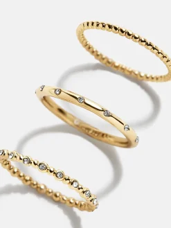 Gabriela Ring Set - Gold/Pavé