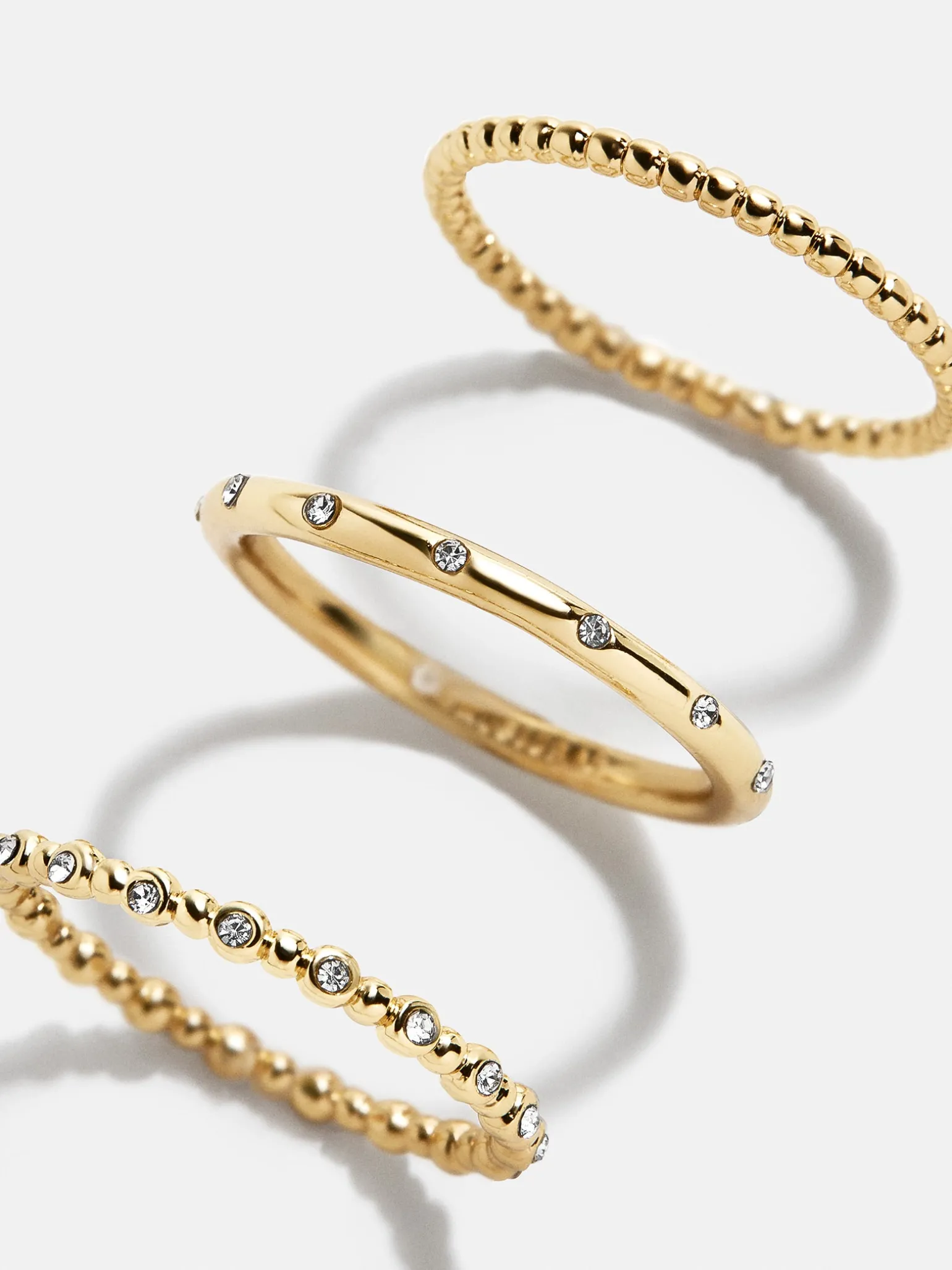 Gabriela Ring Set - Gold/Pavé