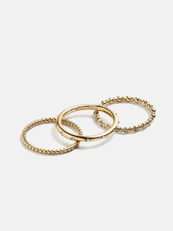 Gabriela Ring Set - Gold/Pavé