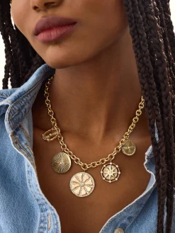 Galia Statement Charm Necklace - Round