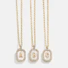 Gold & Mother of Pearl Initial Necklace - Mother Of Pearl