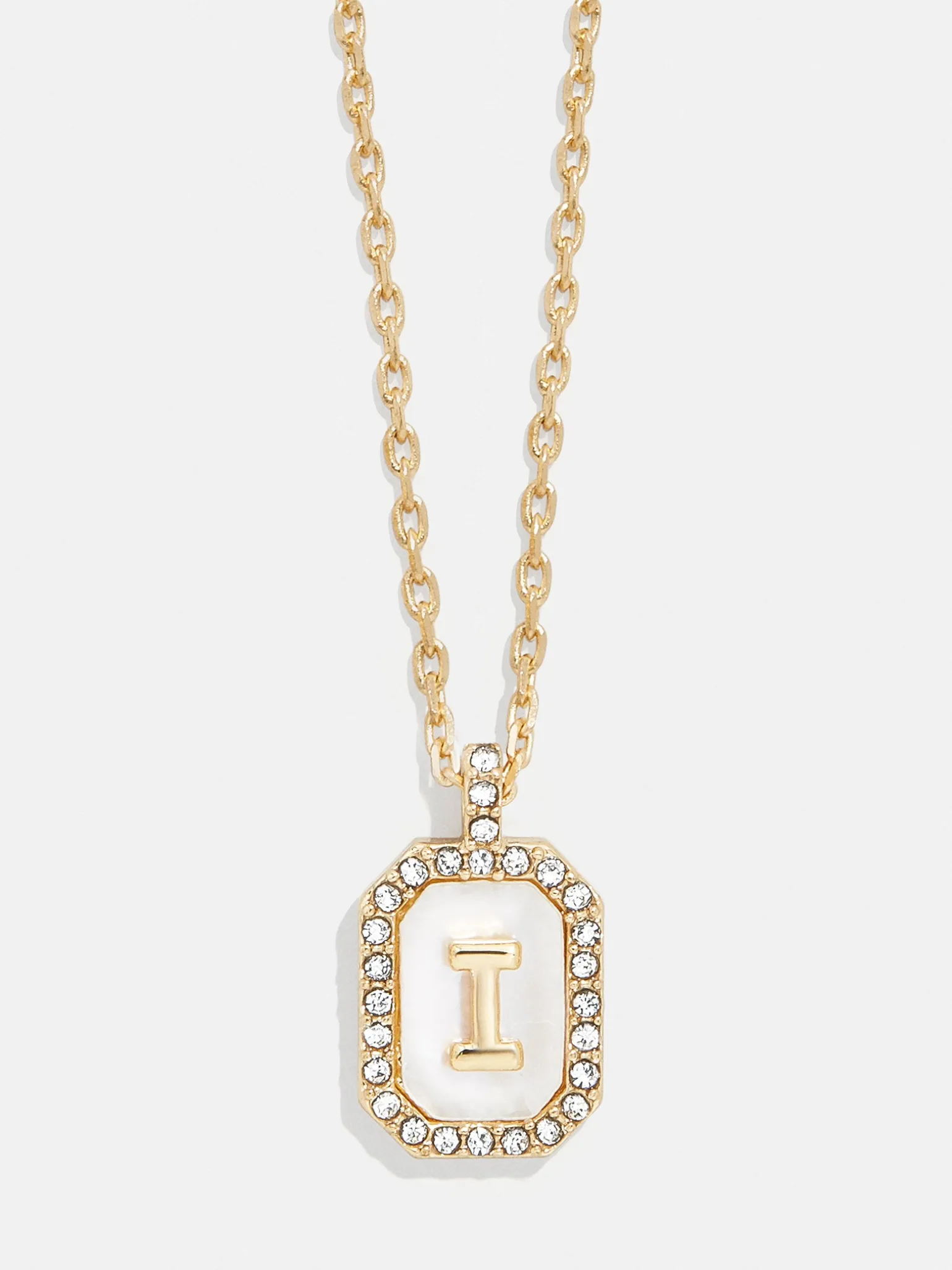 Gold & Mother of Pearl Initial Necklace - Mother Of Pearl