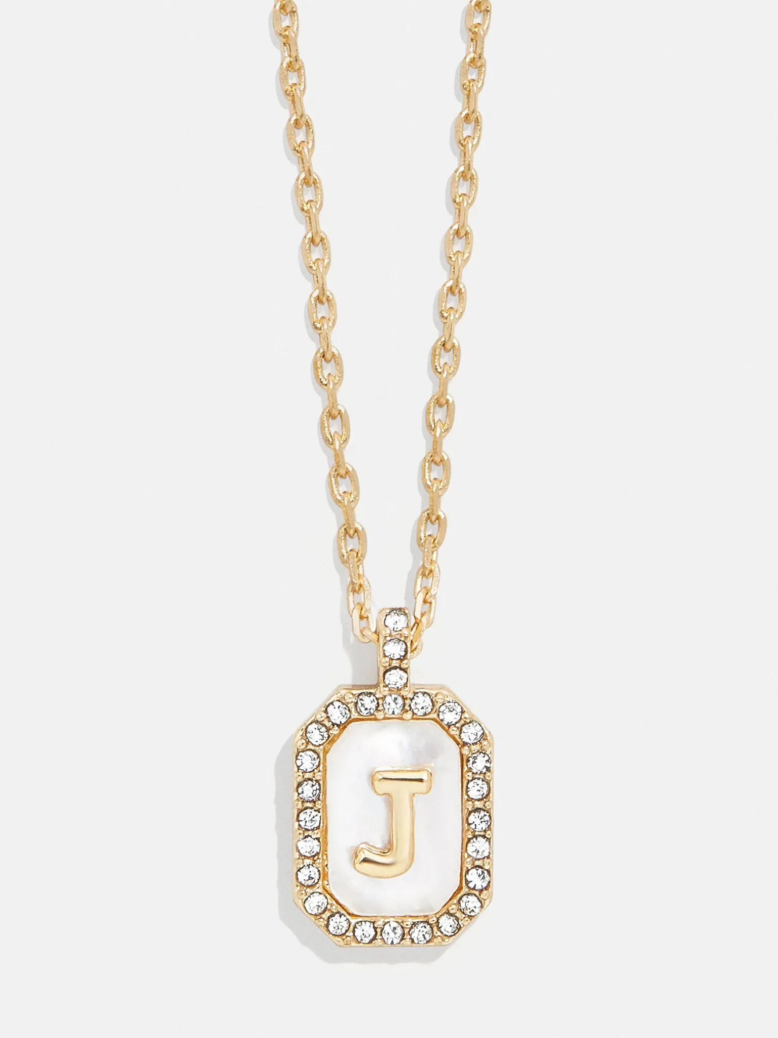 Gold & Mother of Pearl Initial Necklace - Mother Of Pearl