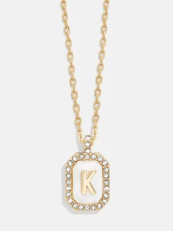 Gold & Mother of Pearl Initial Necklace - Mother Of Pearl
