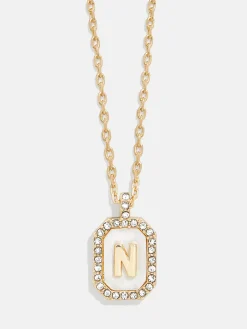 Gold & Mother of Pearl Initial Necklace - Mother Of Pearl