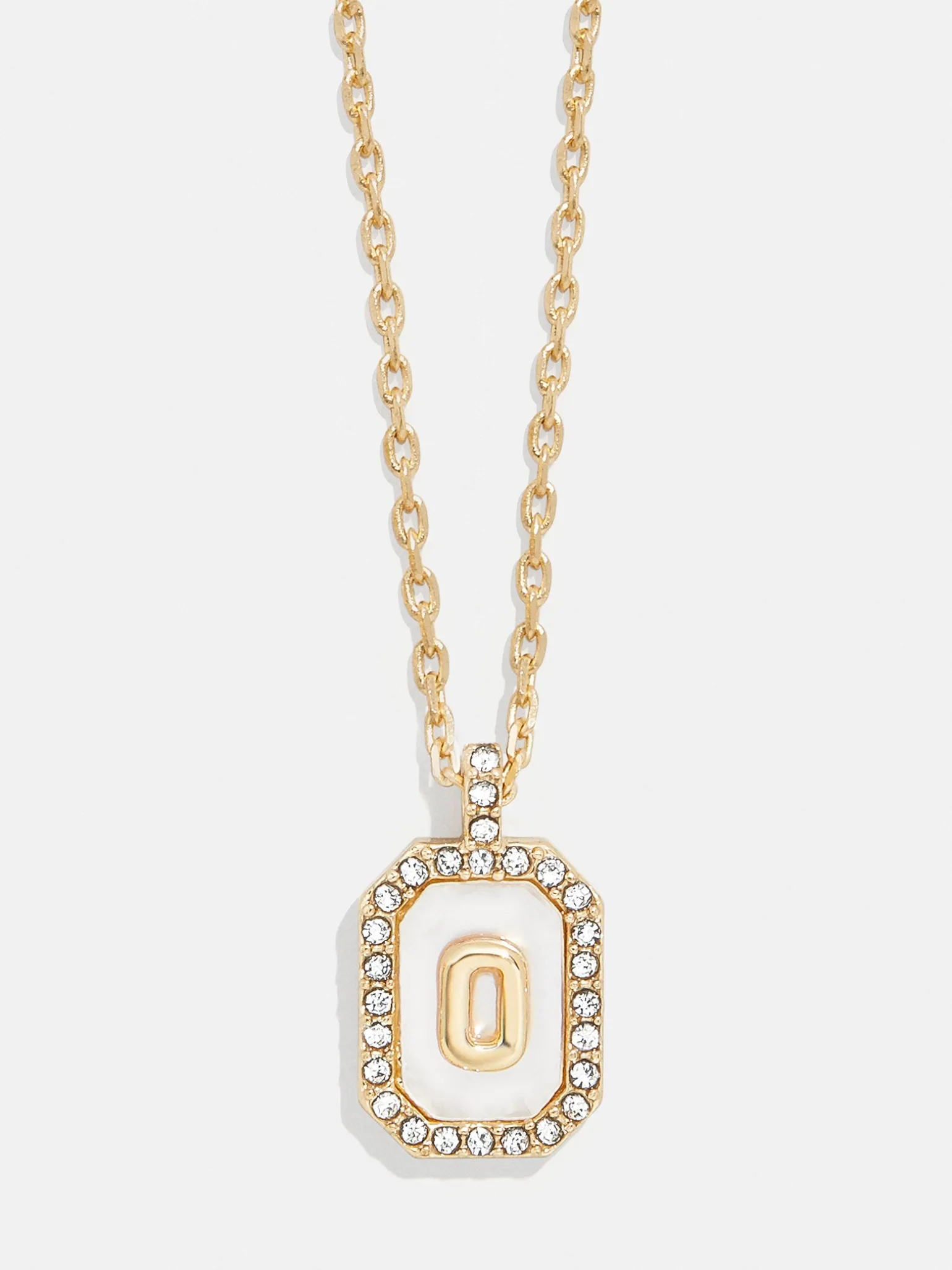 Gold & Mother of Pearl Initial Necklace - Mother Of Pearl