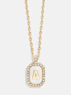 Gold & Mother of Pearl Initial Necklace - Mother Of Pearl