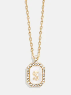 Gold & Mother of Pearl Initial Necklace - Mother Of Pearl