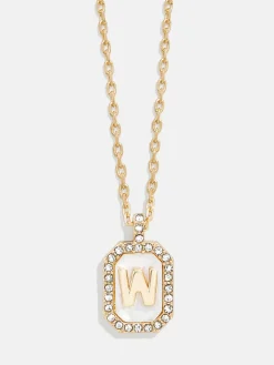 Gold & Mother of Pearl Initial Necklace - Mother Of Pearl