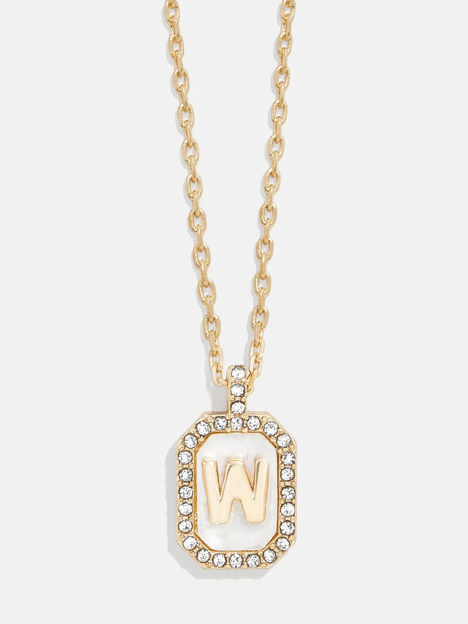 Gold & Mother of Pearl Initial Necklace - Mother Of Pearl