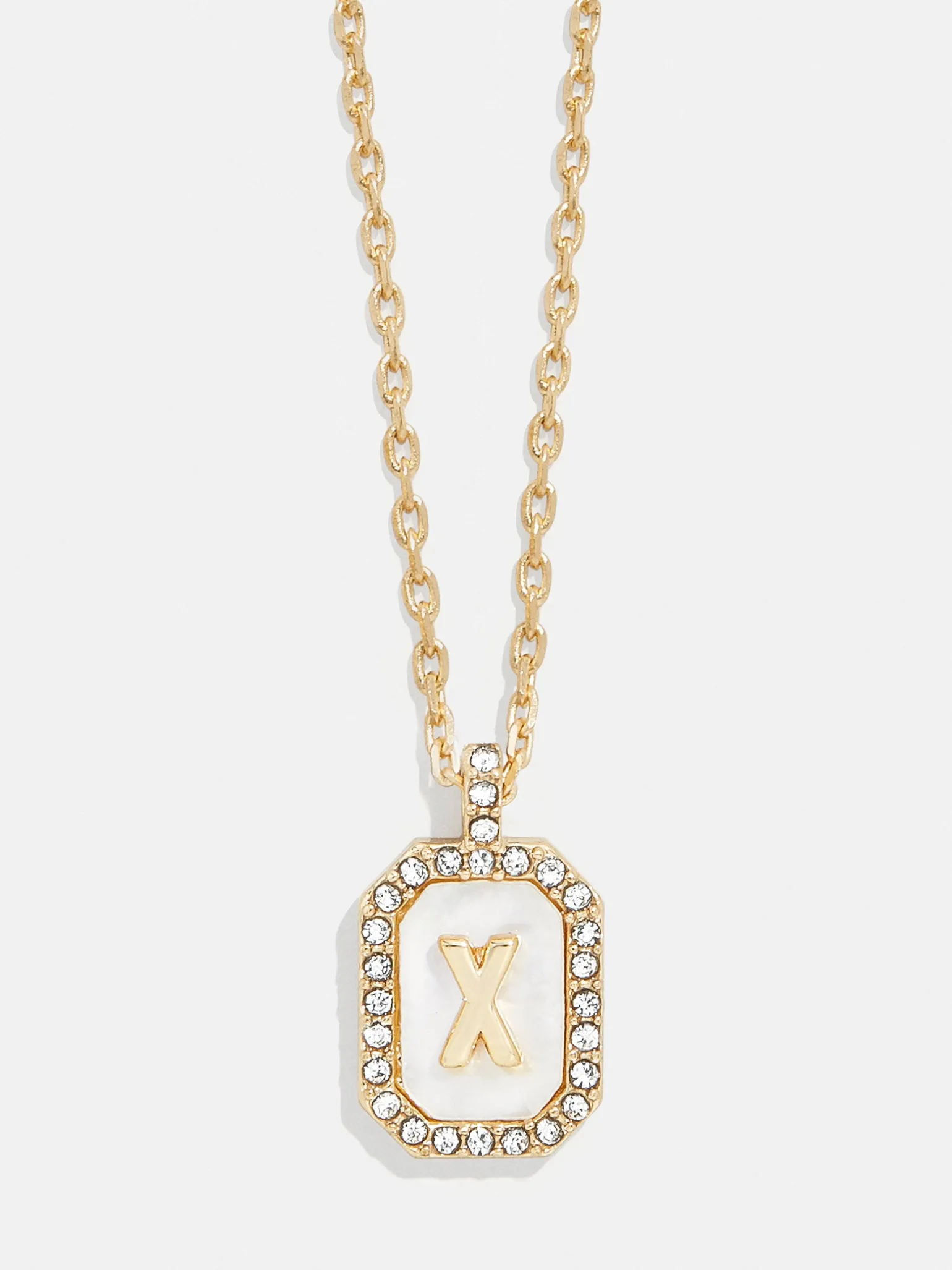 Gold & Mother of Pearl Initial Necklace - Mother Of Pearl