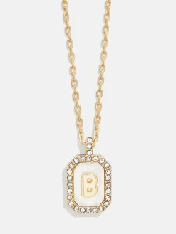 Gold & Mother of Pearl Initial Necklace - Mother Of Pearl