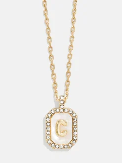Gold & Mother of Pearl Initial Necklace - Mother Of Pearl