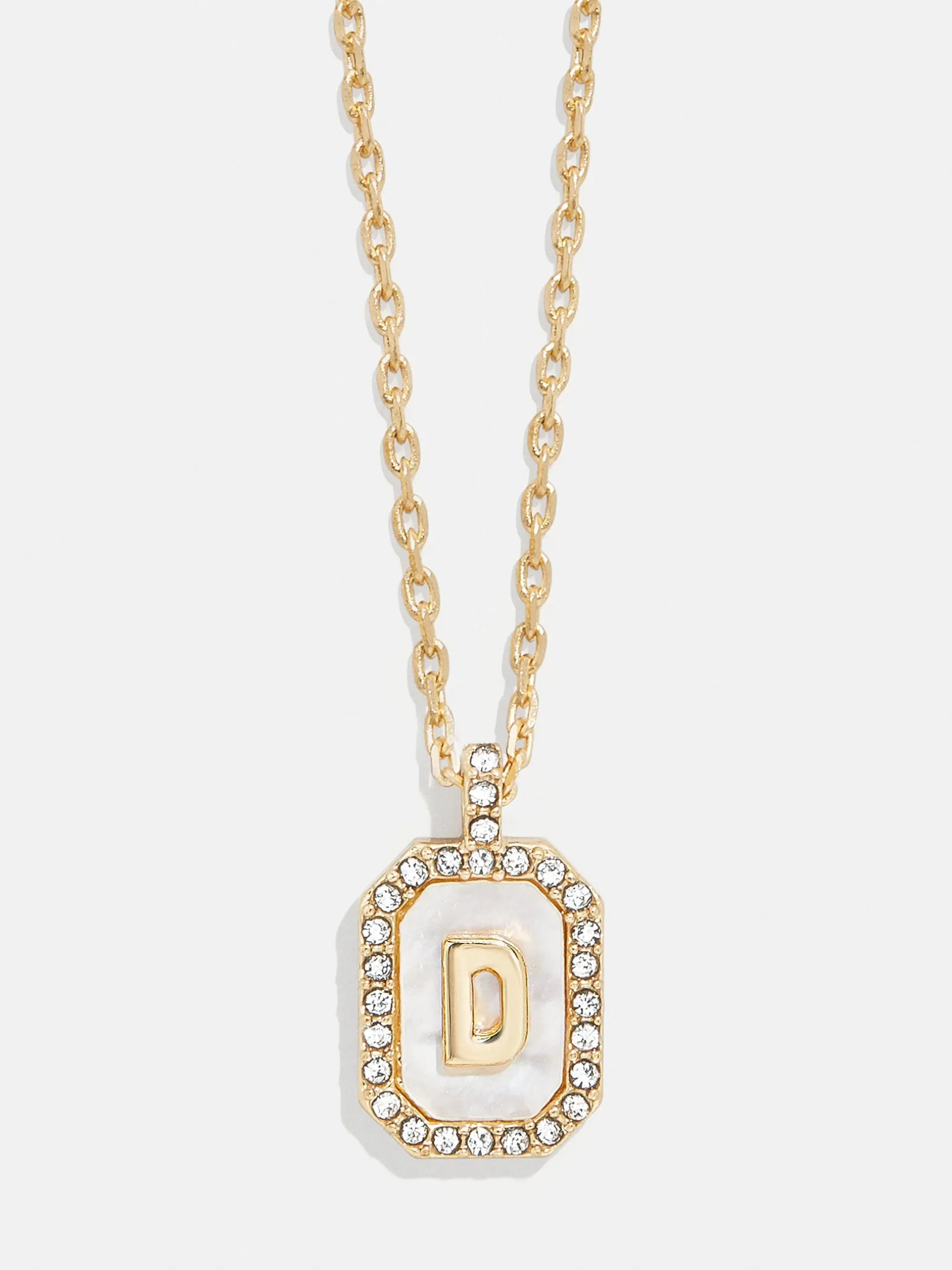 Gold & Mother of Pearl Initial Necklace - Mother Of Pearl