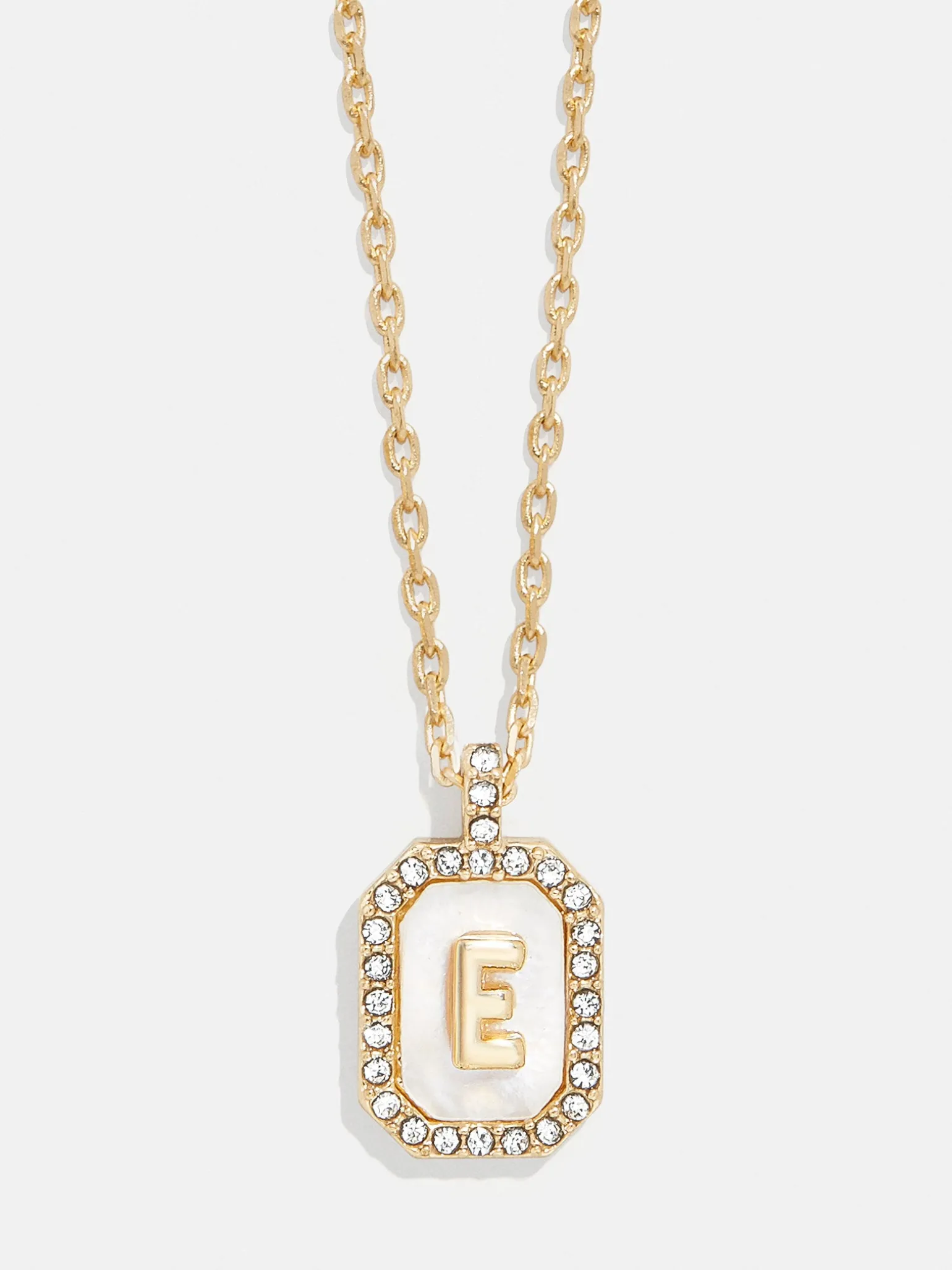 Gold & Mother of Pearl Initial Necklace - Mother Of Pearl