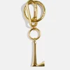 Gold Initial Enamel Bag Charm - L
