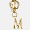 Gold Initial Enamel Bag Charm - M