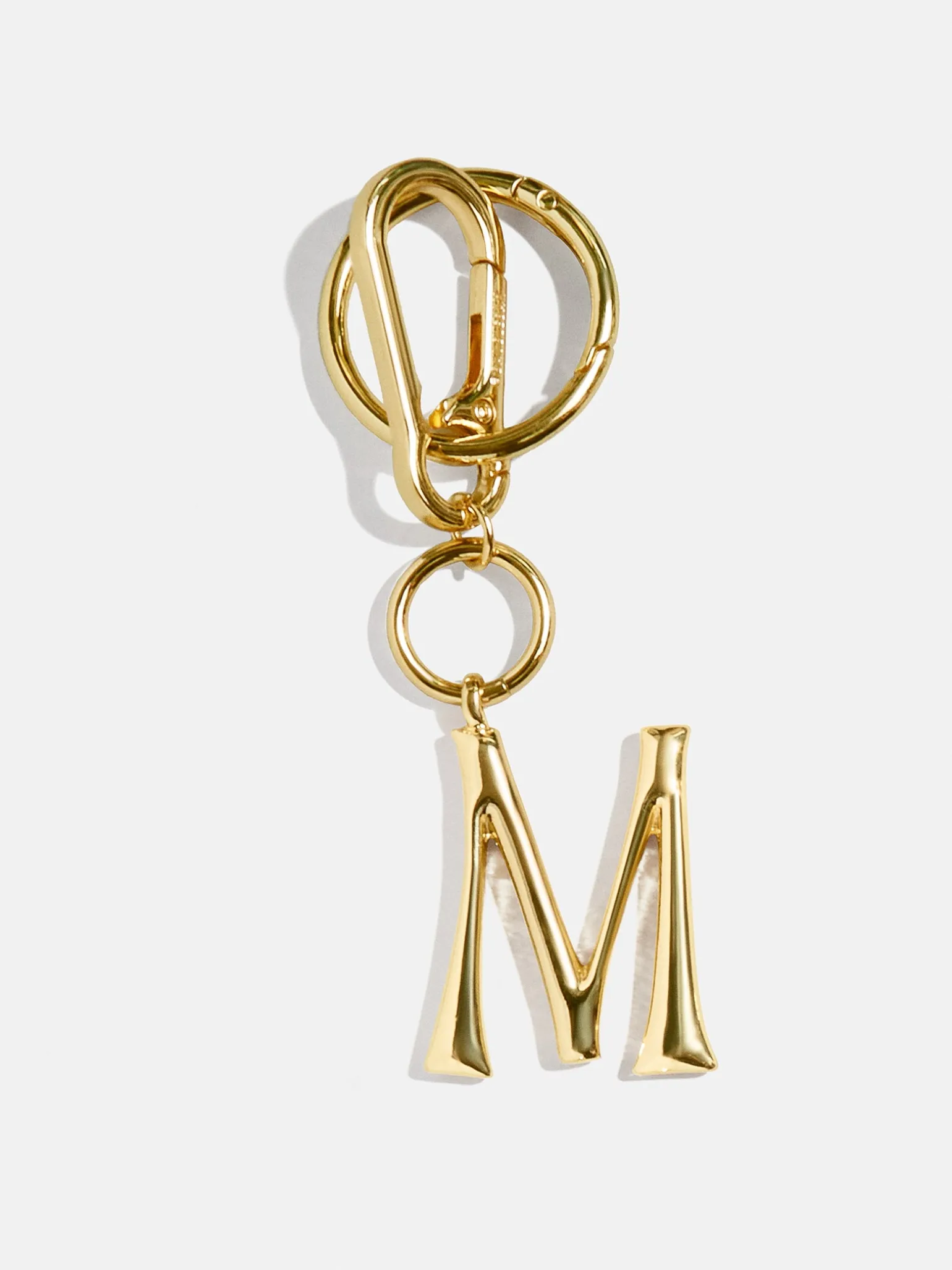 Gold Initial Enamel Bag Charm - M