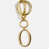Gold Initial Enamel Bag Charm - O