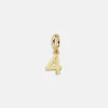 Gold Number Cluster Charm - 4