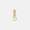 Gold Number Cluster Charm - 5