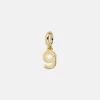 Gold Number Cluster Charm - 9