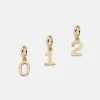 Gold Number Cluster Charm - 0