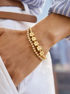 Golden Pisa Custom Bracelet - Gold/Pavé