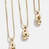 Gwen Mini Bubble Initial Necklace - Gold