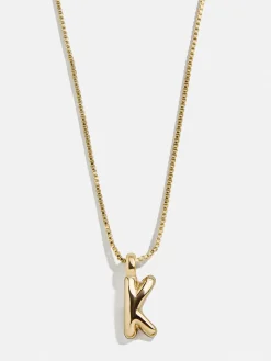 Gwen Mini Bubble Initial Necklace - Gold