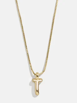 Gwen Mini Bubble Initial Necklace - Gold