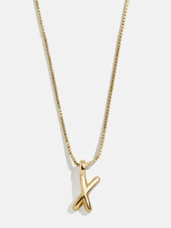 Gwen Mini Bubble Initial Necklace - Gold