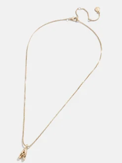 Gwen Mini Bubble Initial Necklace - Gold