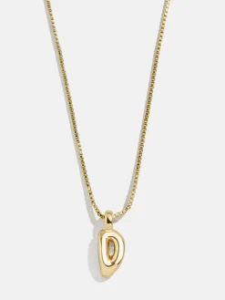 Gwen Mini Bubble Initial Necklace - Gold