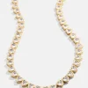 Haley Tennis Necklace - Gold/Pavé