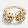Halle Seashell Ring - Gold/Pavé