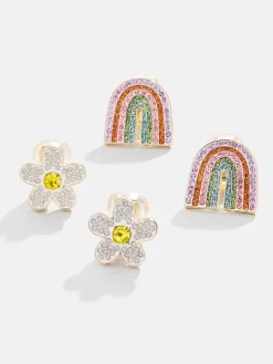 Happy Days Kids' Earring Set - Happy Days Rainbow & Flower